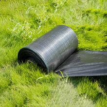 厂家批发100克农用抗老化透气防草布 园林地布黑色塑料编织除草布