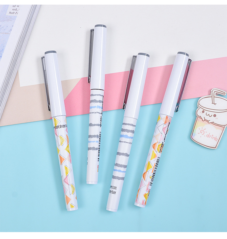 白雪文具x881直液式走珠笔 0.5黑色中性笔学生用水笔签字笔考试笔