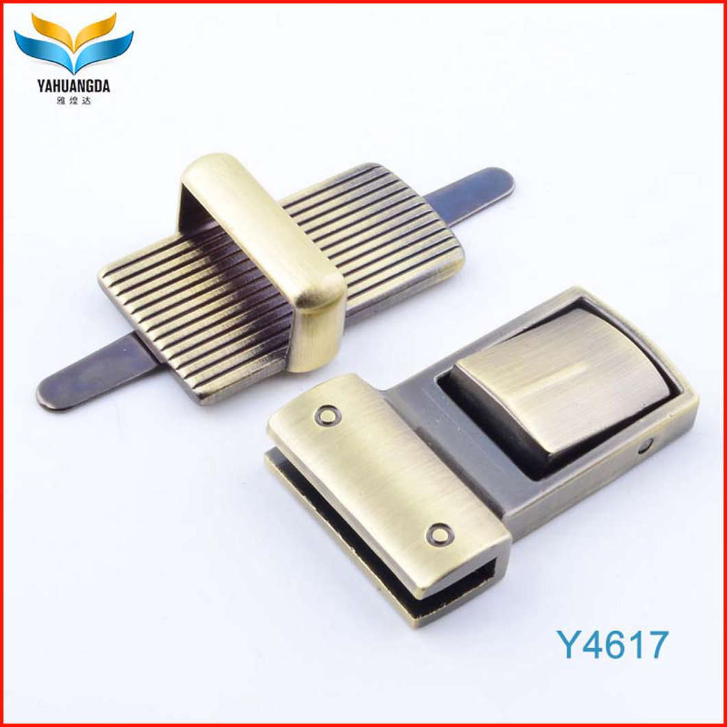 现货销售锌合金皮具插锁,复古合金箱包插锁,压铸箱包插锁