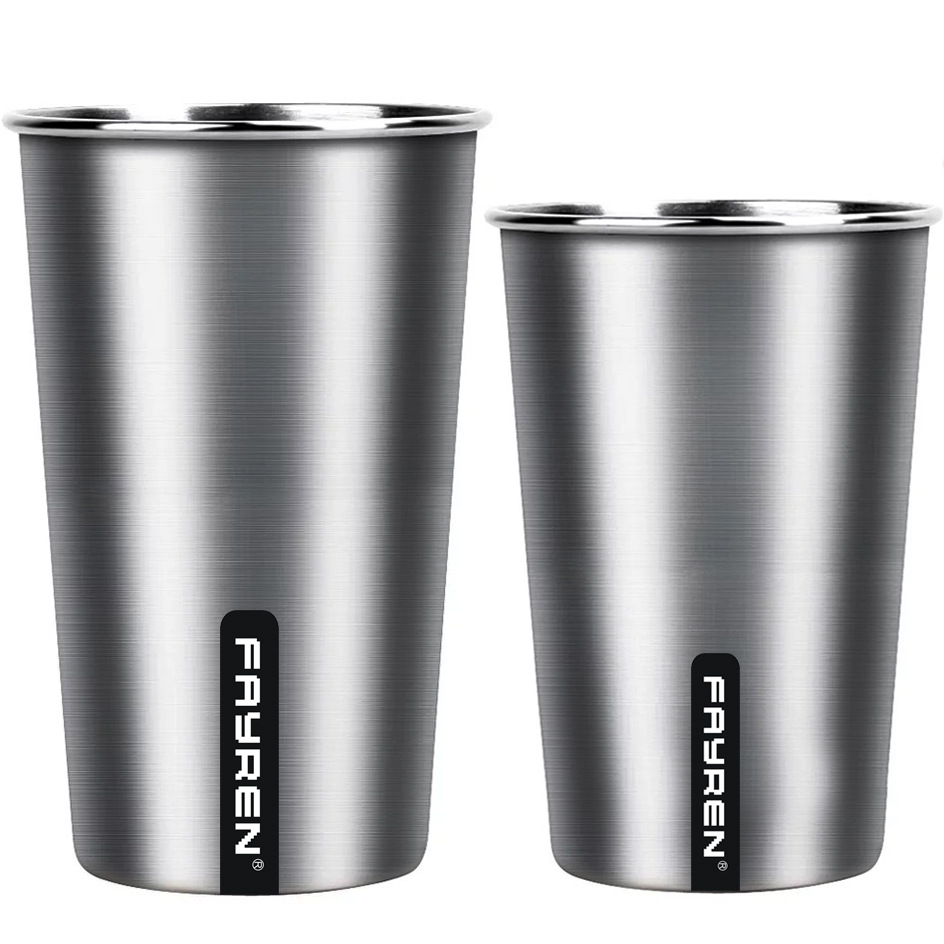 304不锈钢单层水杯 冷饮杯果汁杯啤酒杯 防摔口杯