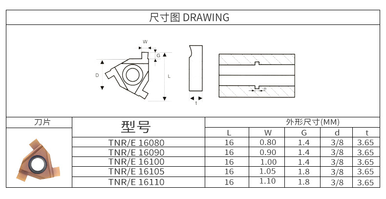 韩国倍特l1h 铣刀片tnr 16300 gr928-16110 规格齐全