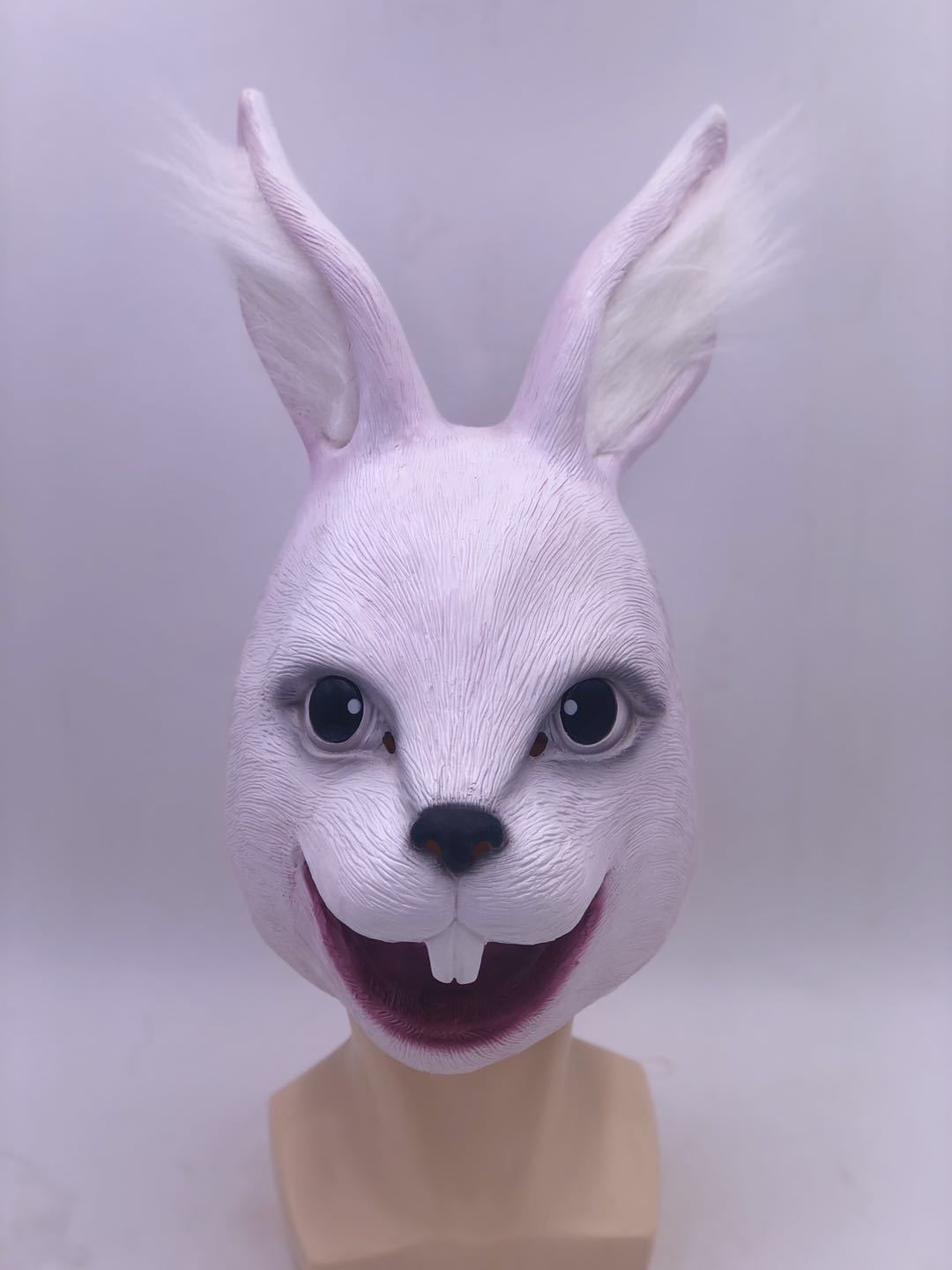 动物兔子头套绝地求狂欢兔舞会头套万圣节道具影视周边吃鸡角色