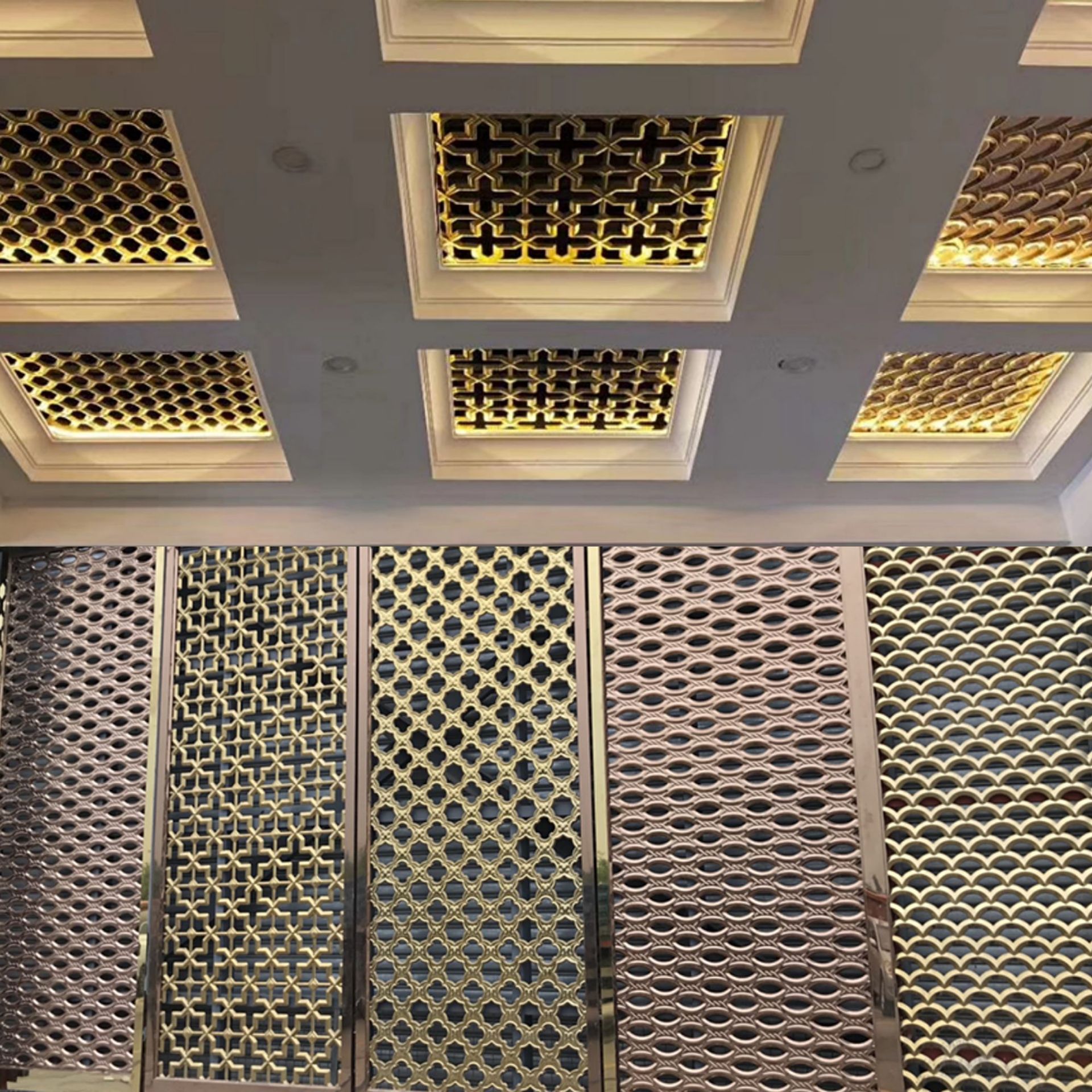 厂家定制金属天花吊顶装饰板不锈钢镜面大小水波纹畅销冲压花纹板