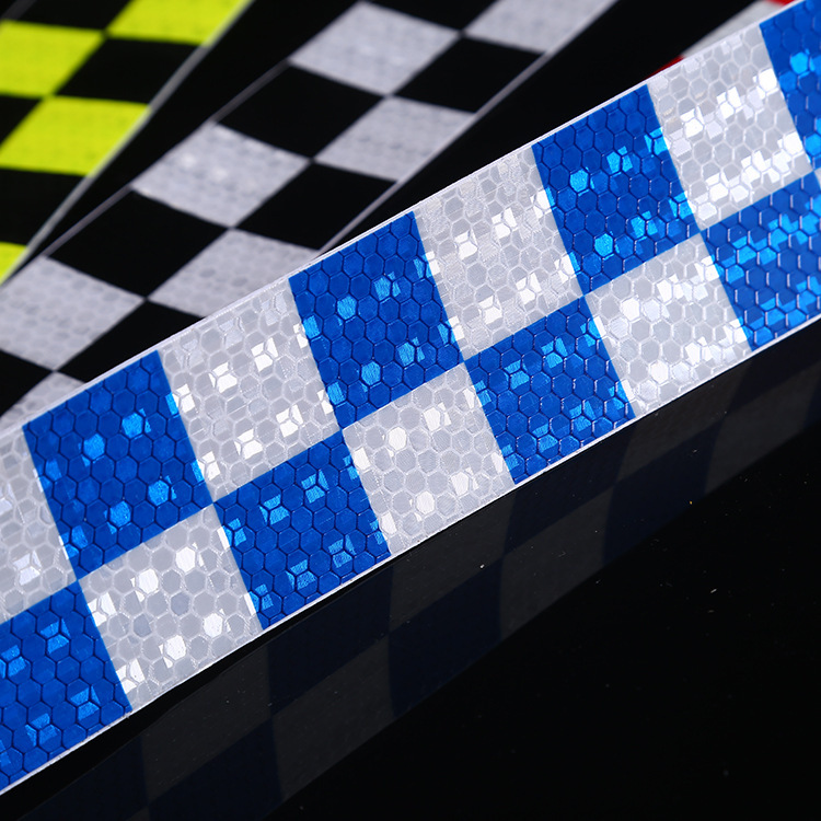反光膜货车年检晶格反光条汽车反光膜警示带多色格相间反光贴