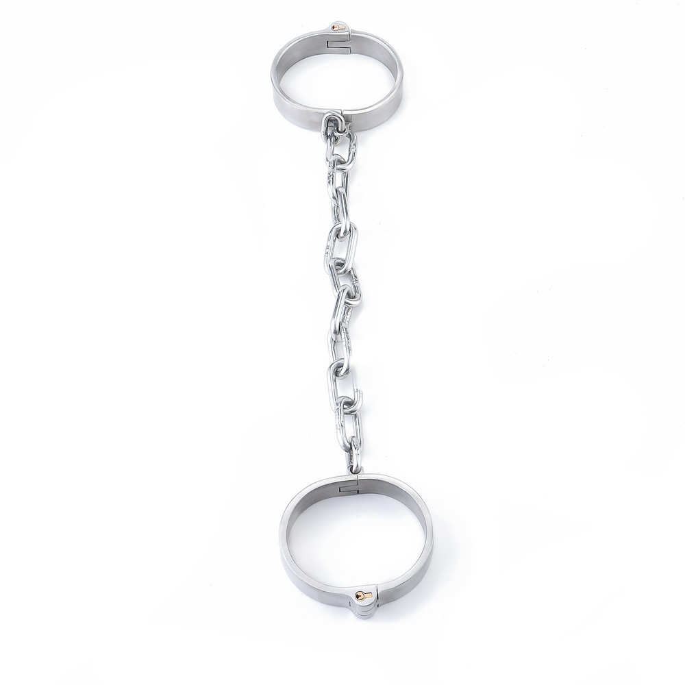 黑帝成人另类情趣不锈钢男用束缚插销锁脚铐成人用品情趣锁脚手铐