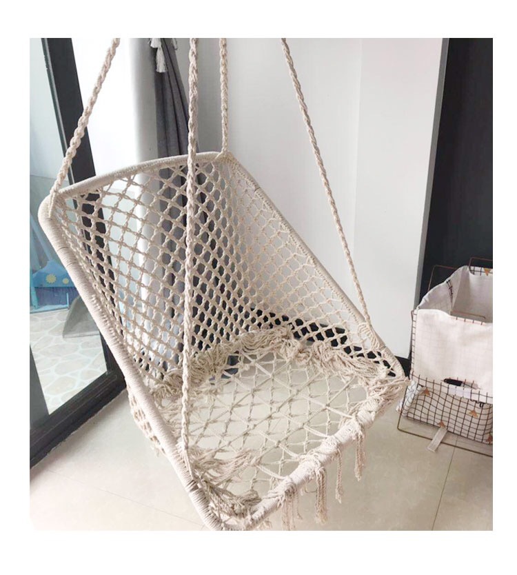 INS Nordic Hanging Basket Woven Swing Chair Photography Props Glider B & B Literary Style Dormitory Glider Outdoor Hanging Chair Glider