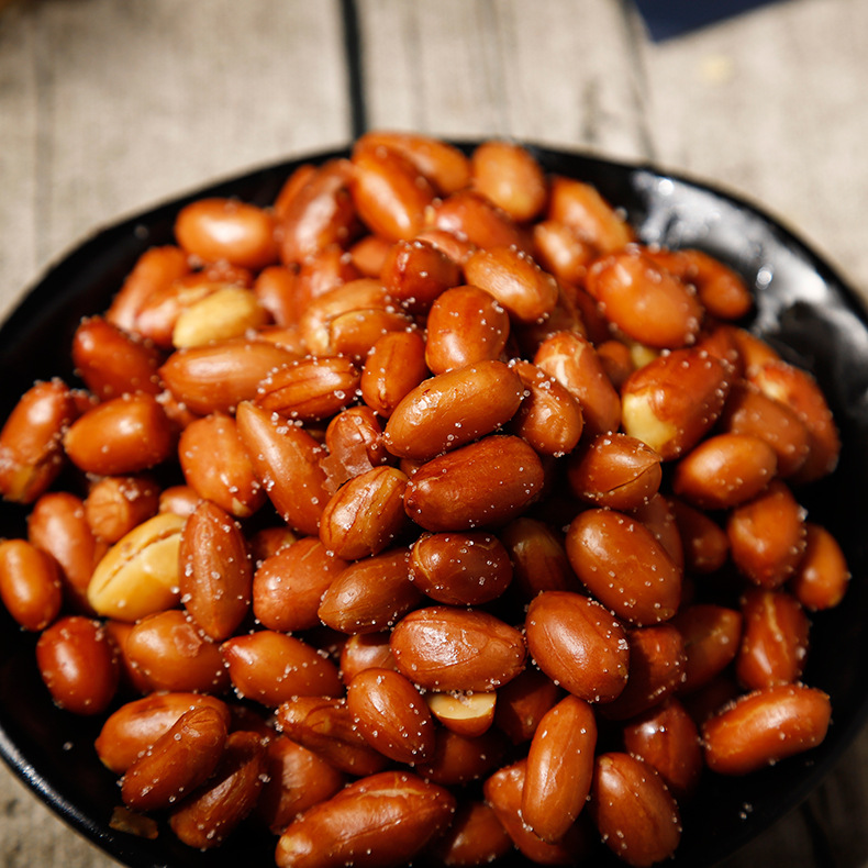 乐巧巧油炸椒盐花生米咸味花生米208g/碗零食鬼花生豆下酒菜碗装