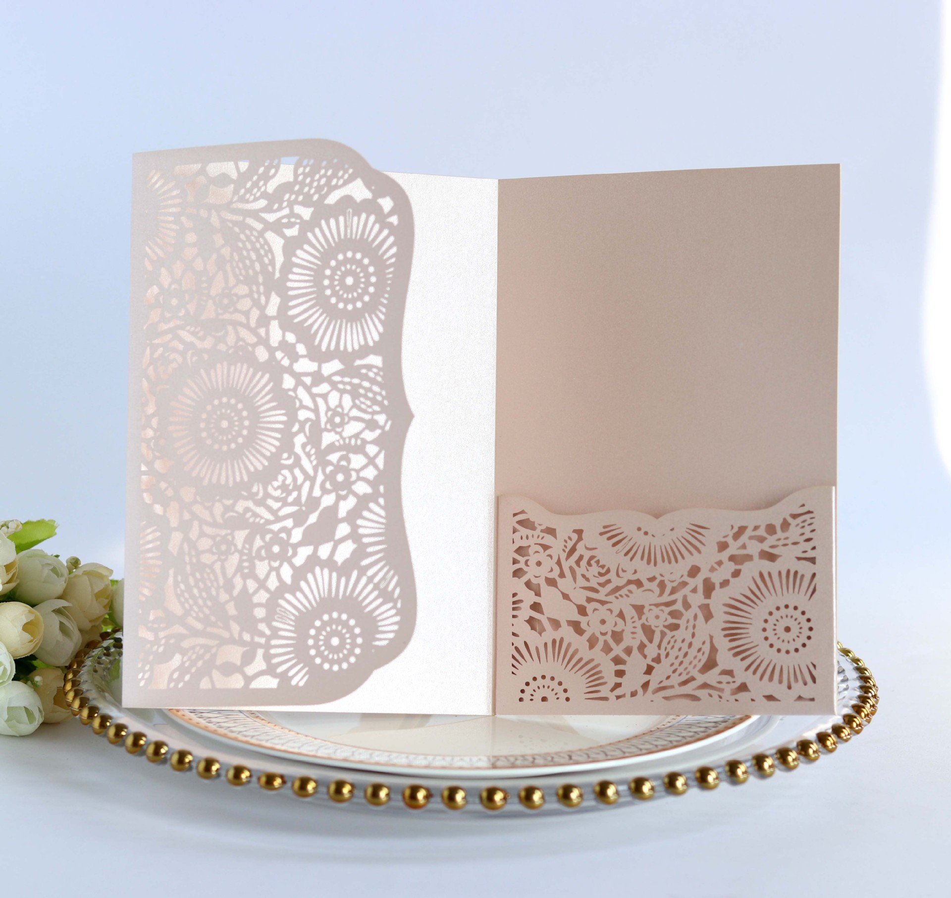 欧式高档激光镂空请柬 祝福贺卡婚礼结婚 反光金色商务邀请函定制