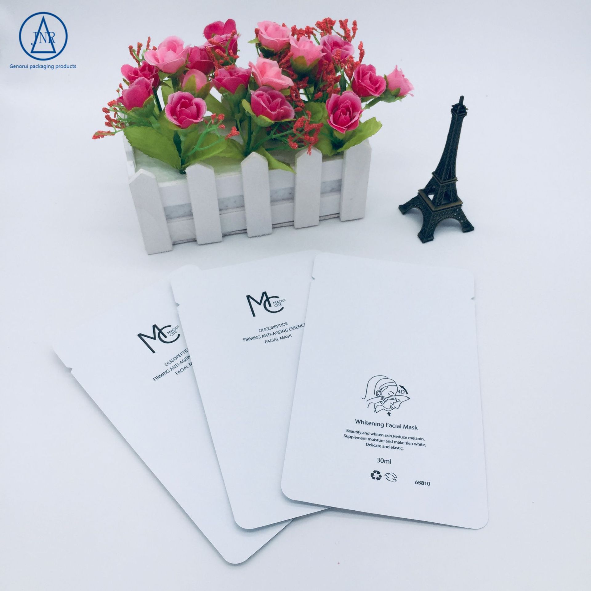 异形磨砂面膜袋定做 保湿祛皱牛皮纸面膜袋小样 化妆品铝箔包装袋