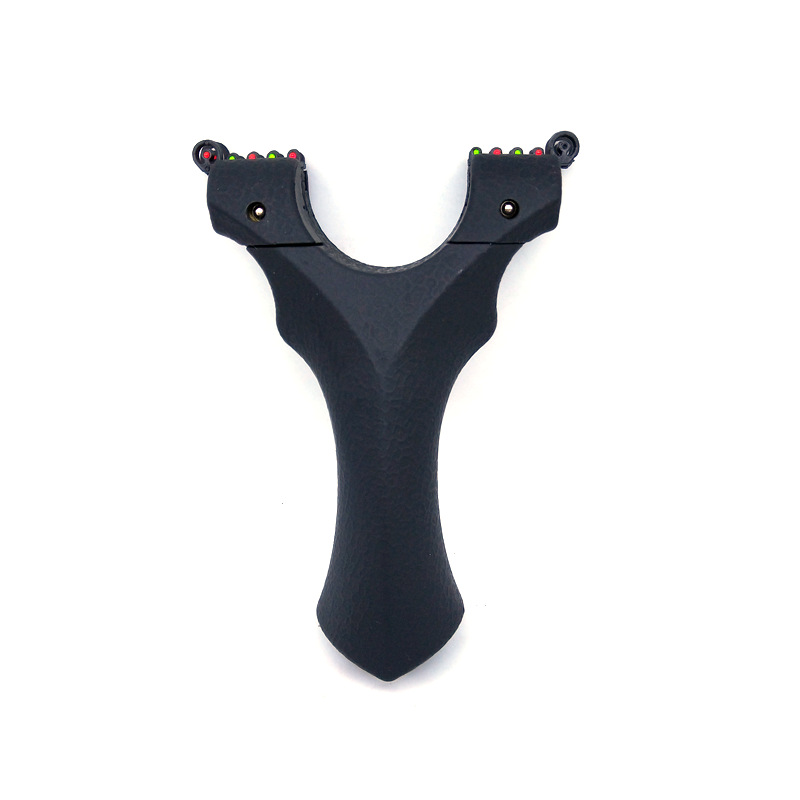 免绑扁皮弹弓新款猎鹰反曲abs树脂聚碳猎鹰弹弓双瞄夹片