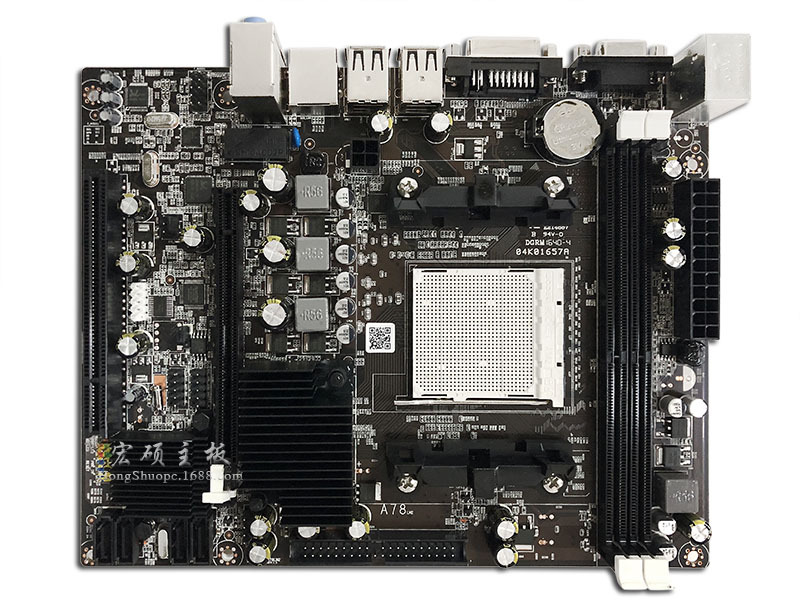 批发全新a780电脑am2主板 支持双核四核 940针cpu ddr2 集成显卡