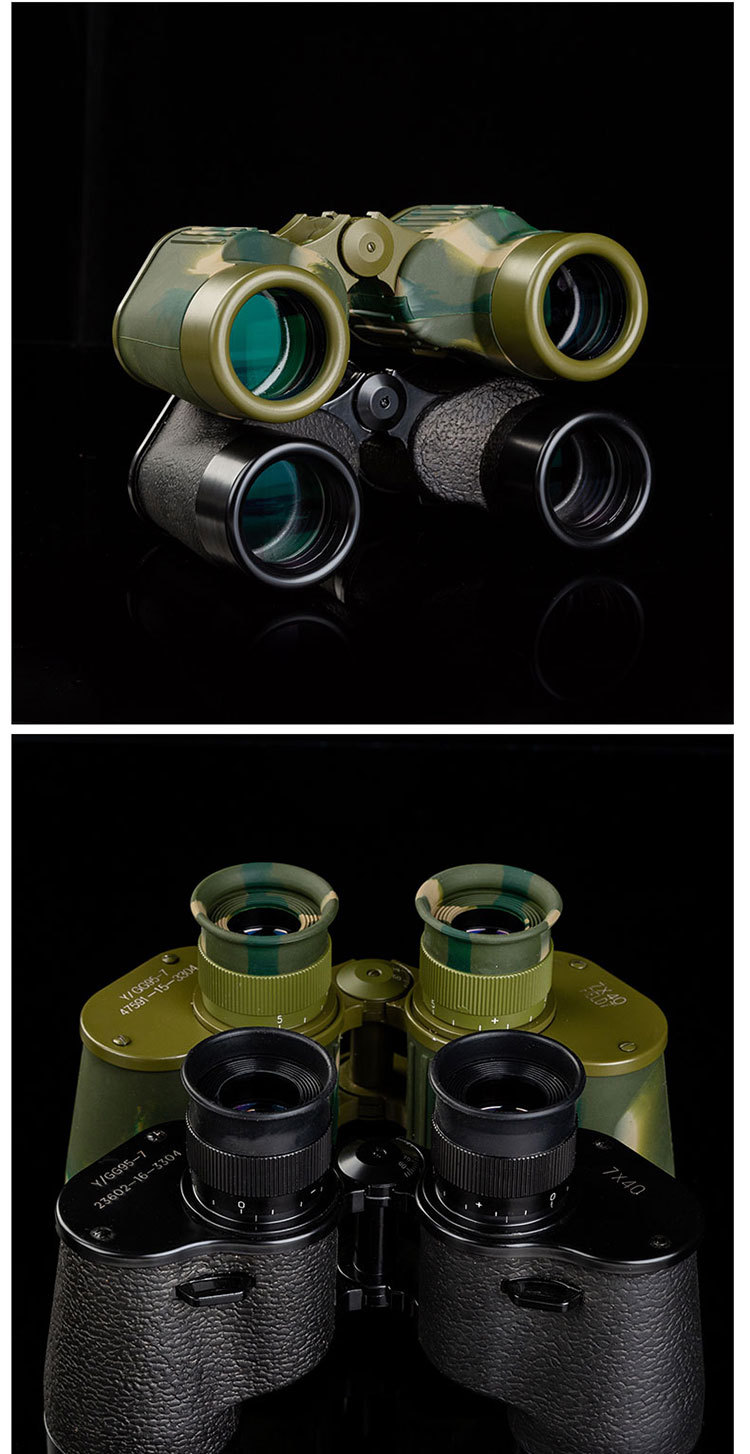 批发全新95式7x40望远镜全金属带测距牛皮包 95式军望远镜3304