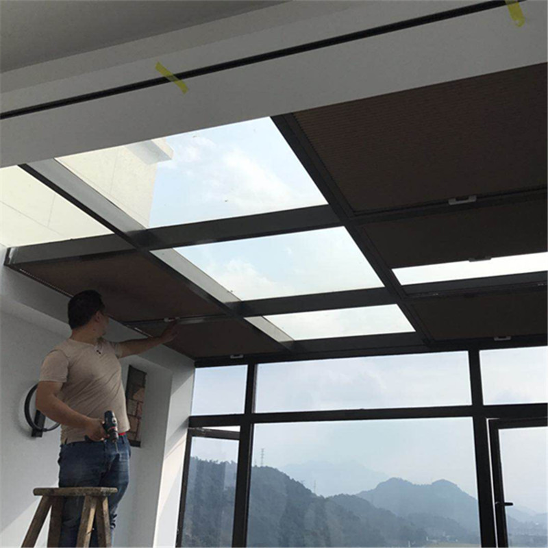 手动蜂巢帘安装效果图