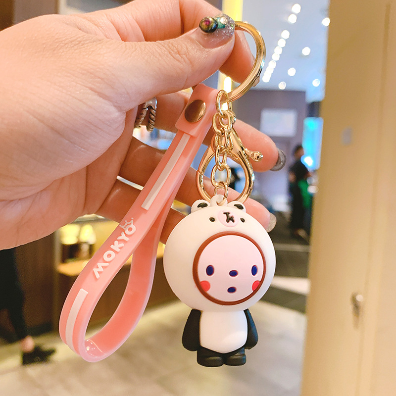 抖音网红漂浮牛奶猪流瓶挂件钥匙扣链流沙漂流瓶入油小猪包包挂件