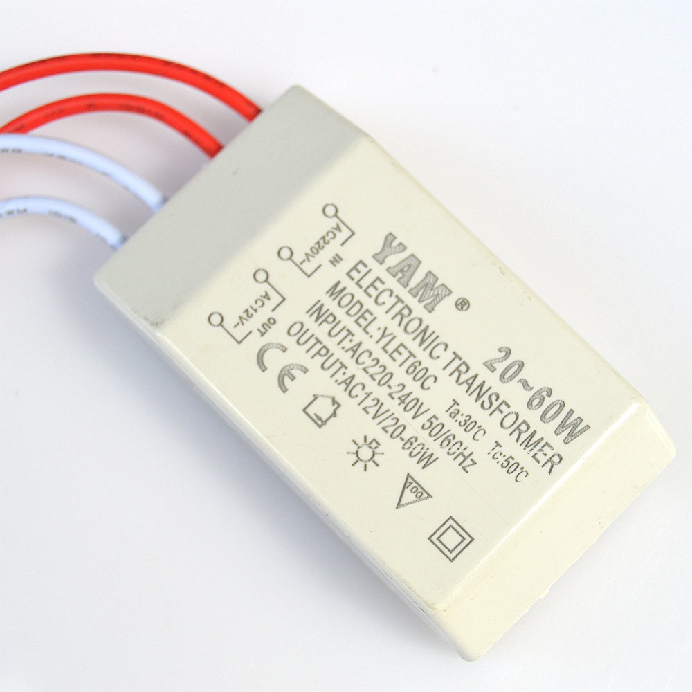20-60w水晶灯电子变压器 灯具电子变压器 220v转ac12v电子变压器