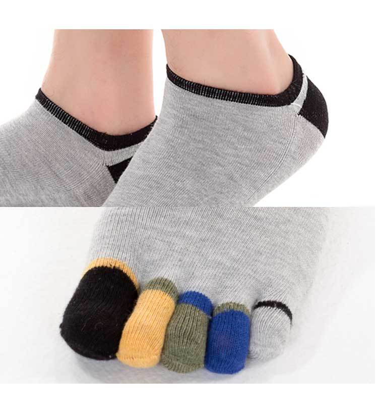 低帮男五指袜纯棉防臭隐形吸汗全棉超短彩趾韩版春夏个性脚趾袜子