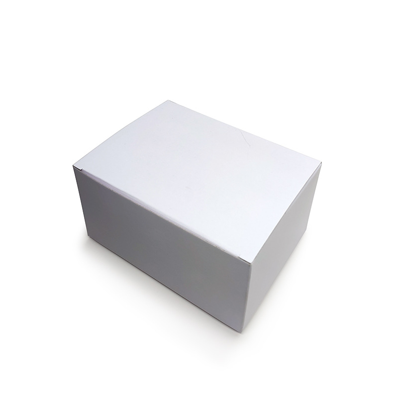 长方形白卡纸盒现货通用空白折叠盒中性小白盒电子产品包装盒批发