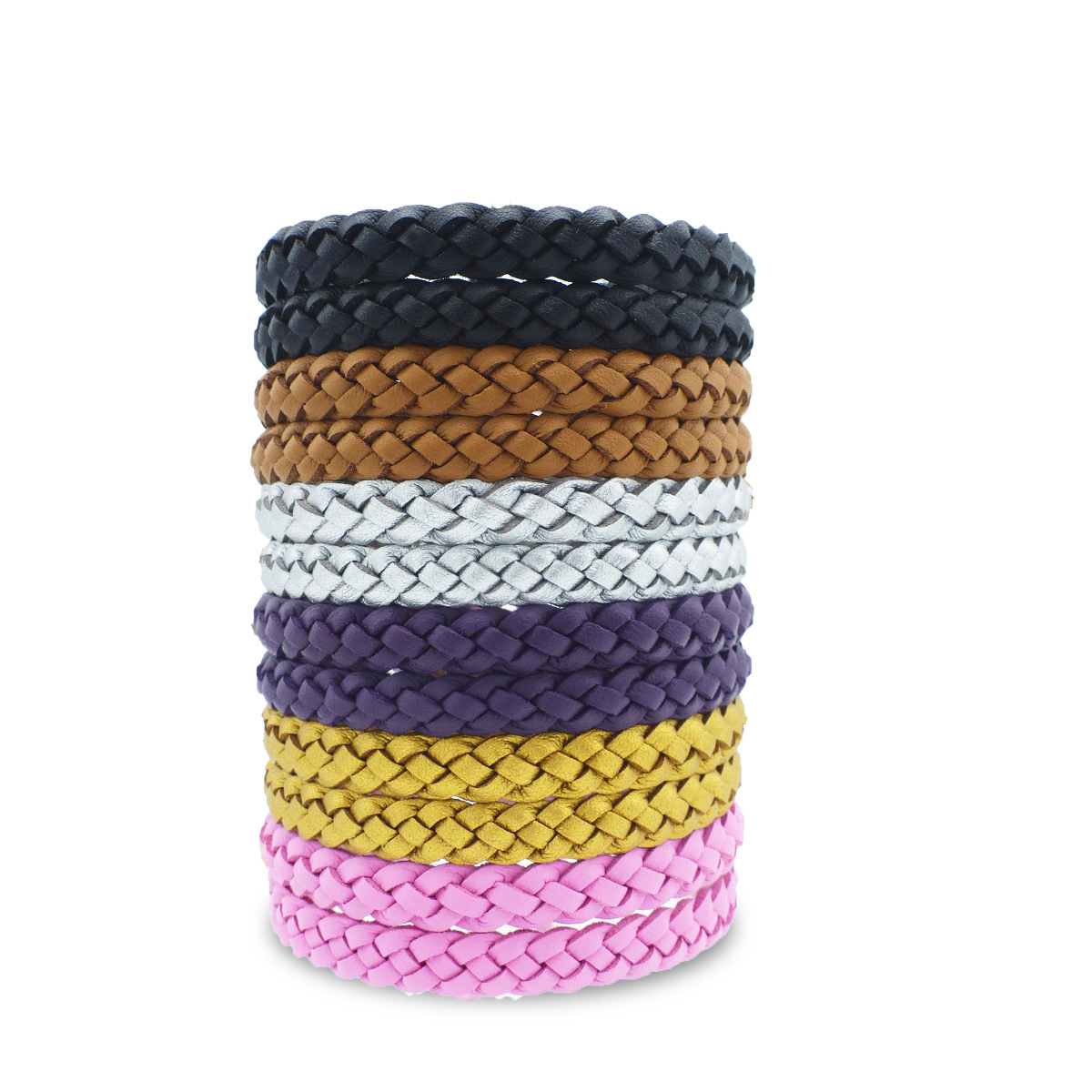 Amazon Hot Mosquito Repellent Bracelet Single and Double Color Organic Essence Oil Anti-Mosquito Leather Bracelet Woven Hand Strap Factory Direct Sales