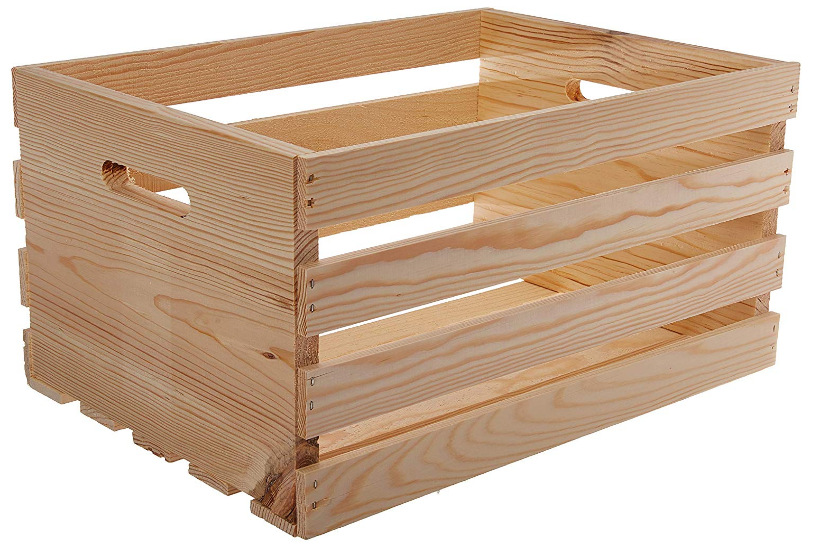 工厂直供松木板条组装木托盘箱木制收纳箱办公桌面收纳盒