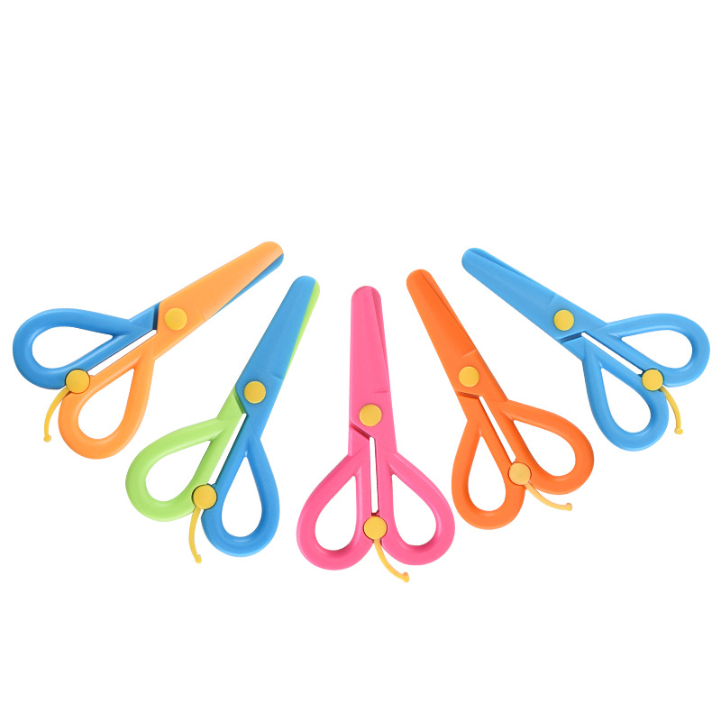 Children's Scissors Colorful Heart-Shaped Full Plastic Lace Scissors Student DIY Scissors Children Handwork Scissors Wholesale