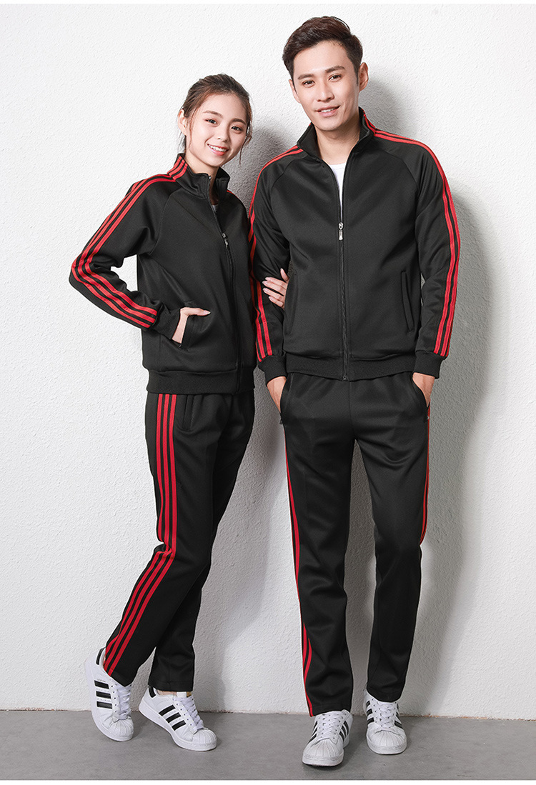 男士休闲套装 时尚创意情侣服成套定制春秋季长袖长裤运动服定制