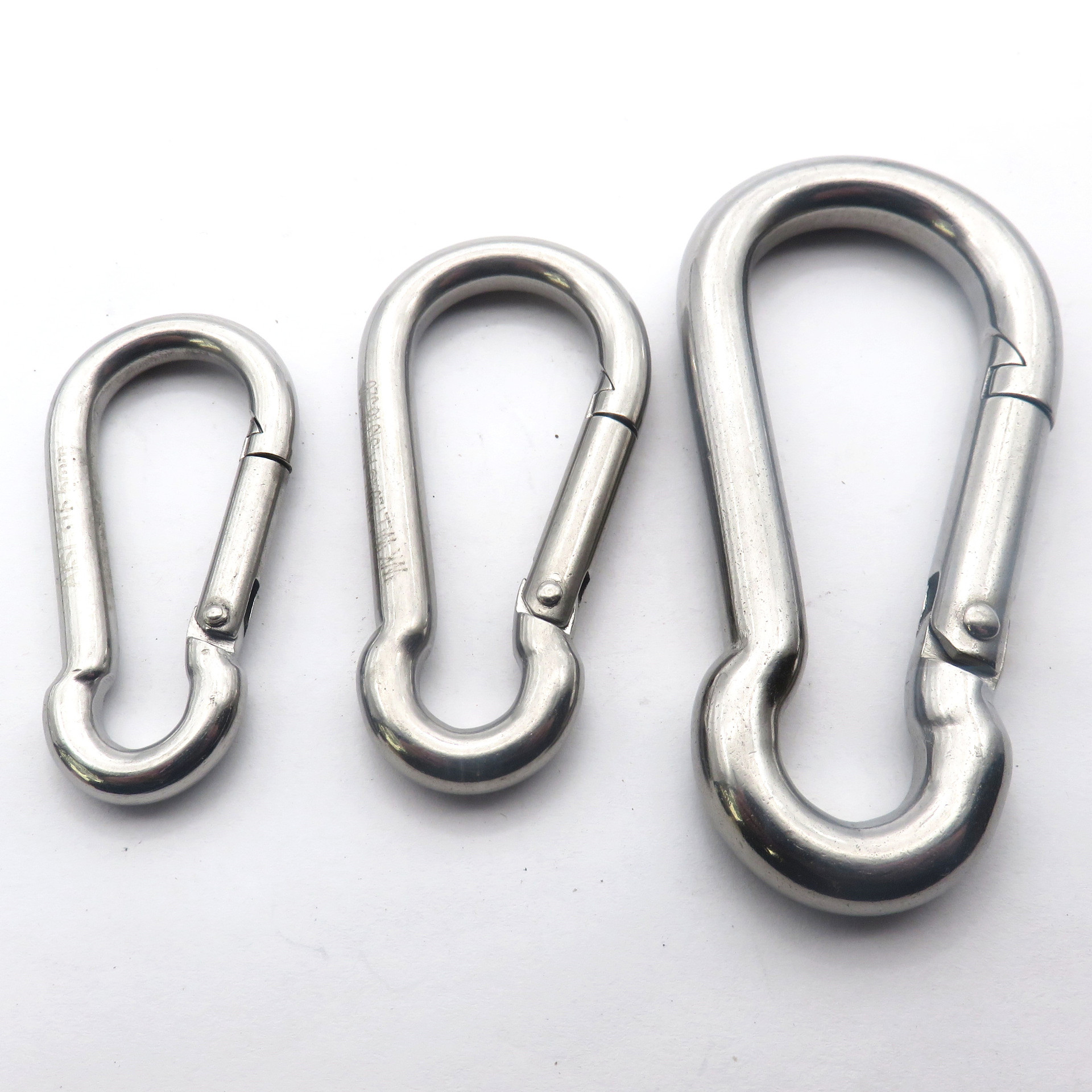 源头厂家供应不锈钢登山安全锁扣 不锈钢葫芦形挂钩 铁镀锌弹簧钩