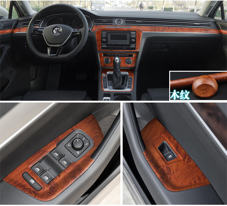 17-19新款大众迈腾b8改装内饰贴纸专用中控装饰碳纤维改色车贴膜