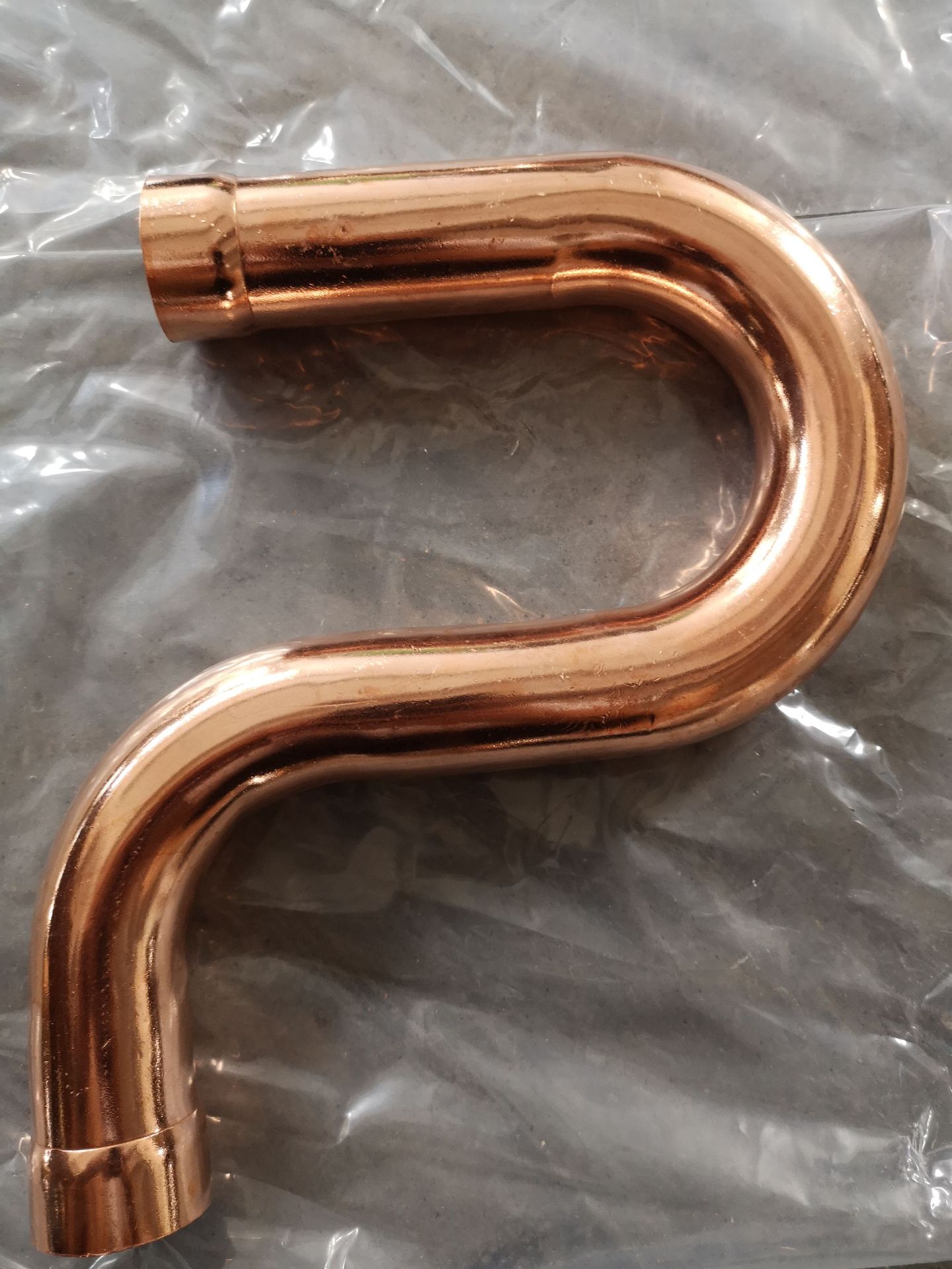 浙江紫铜配件 p型紫铜弯头回油弯头制冷空调配件9.52-54 现货供应