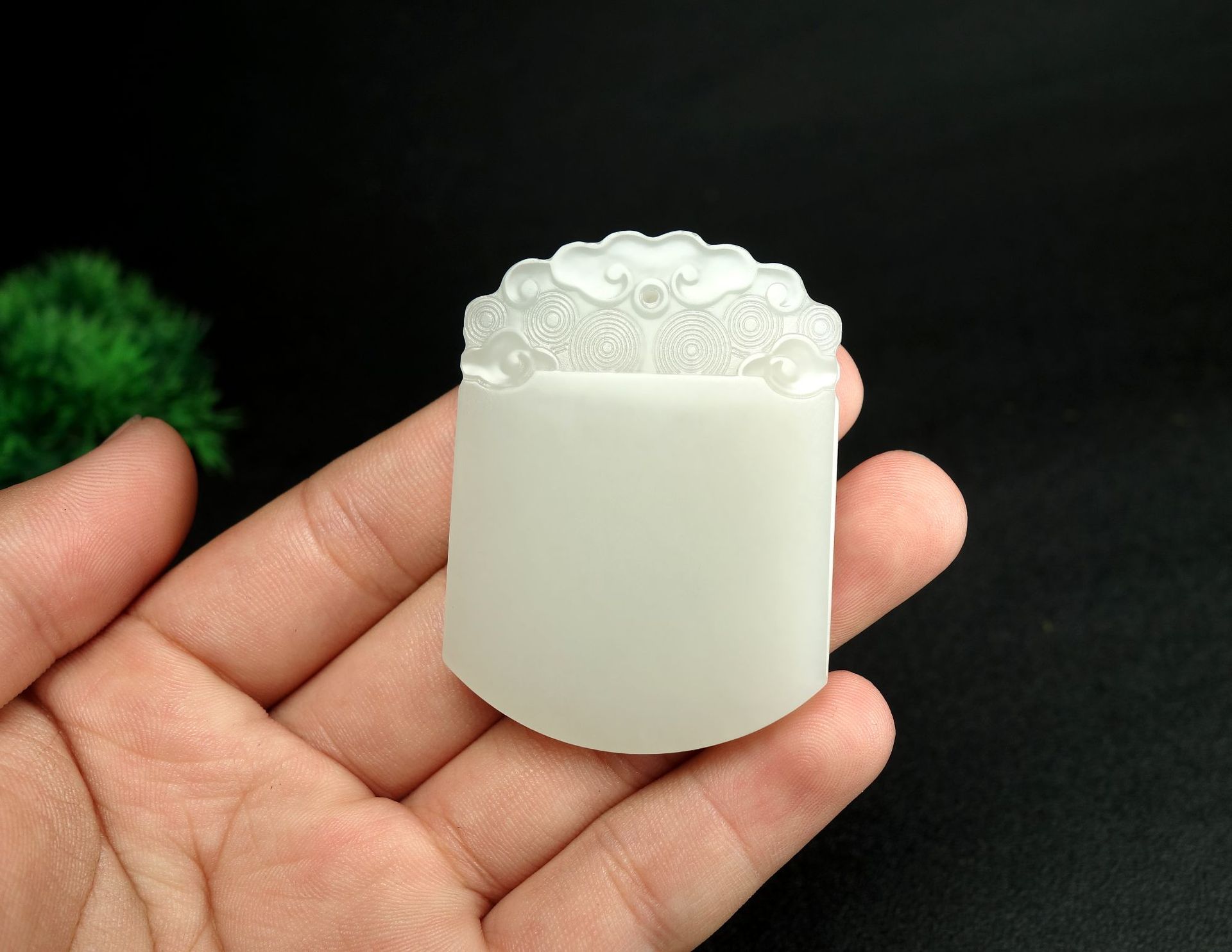 和田玉平安方形无事牌吊坠羊脂玉男士玉牌玉坠女项链玉器玉佩挂件