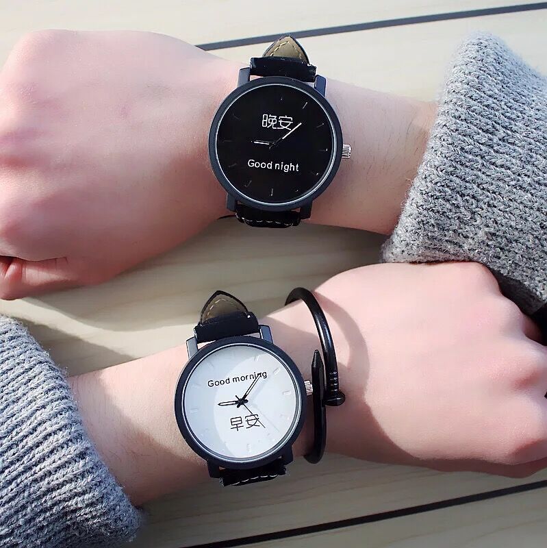 candycat手表女学生简约休闲潮流皮带男简约潮流时尚个性石英情侣