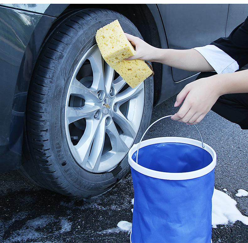 汽车用品水桶收缩桶 户外旅行钓鱼折叠水桶 车载便携式洗车水桶