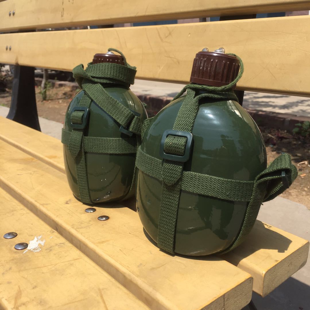 军壶87式行军加厚 便携军迷大容量军训铝制老式解放 军用水壶