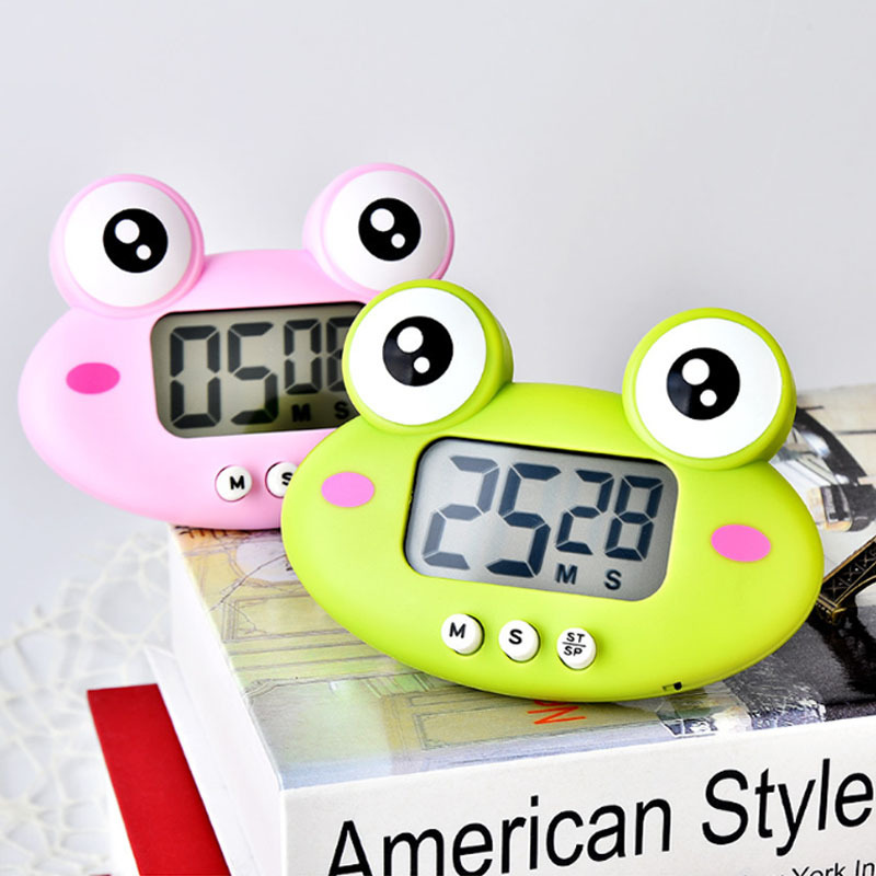 creative frog timer large screen display cute kitchen study bell 30 seconds timer time management