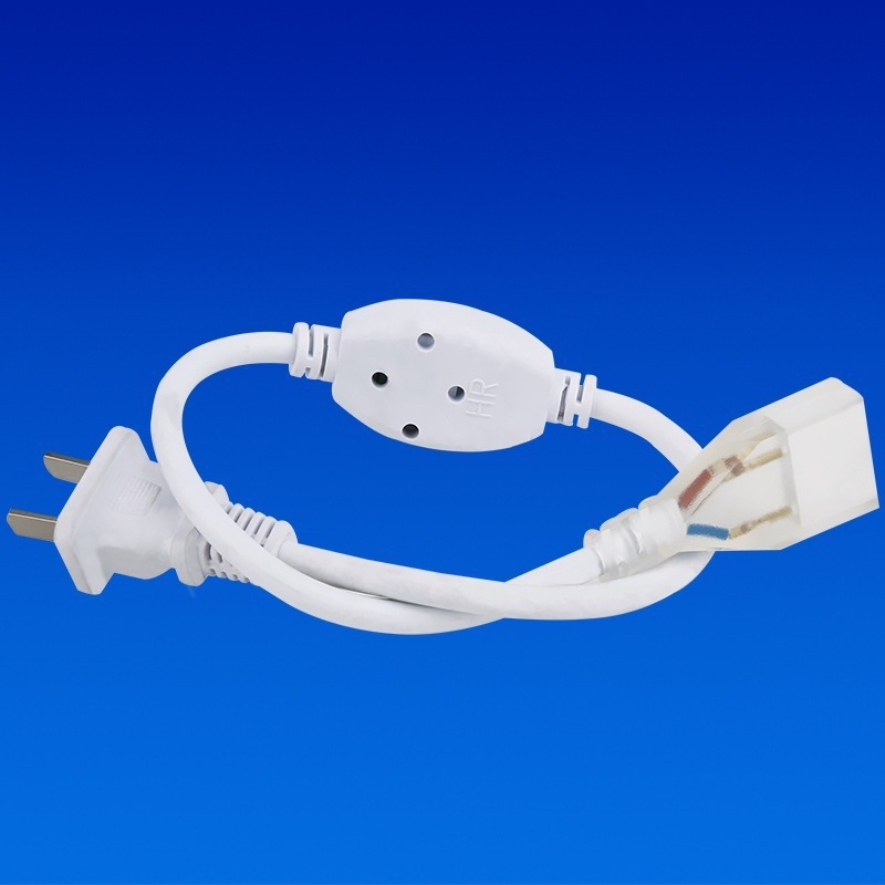 led灯带插头5050客厅吊顶3014光带220v专用插头驱动接头电源线