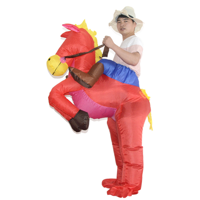 热销中亲子派对游乐园充气马服装充气人偶演出表演服装服饰万圣节