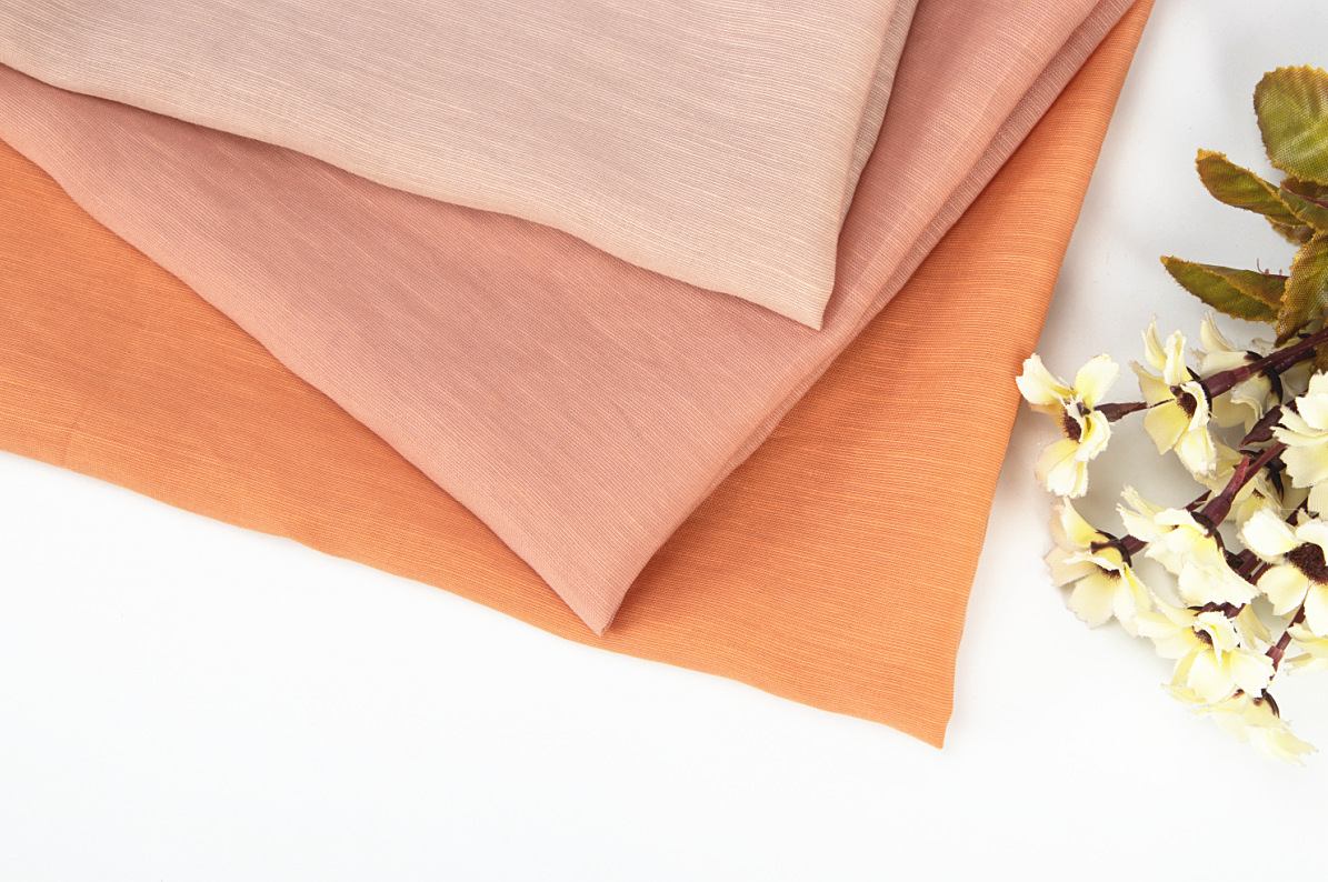 高品质薄款天丝麻布料 梭织天丝麻锦纶布 平纹真丝麻防晒服衬衫麻