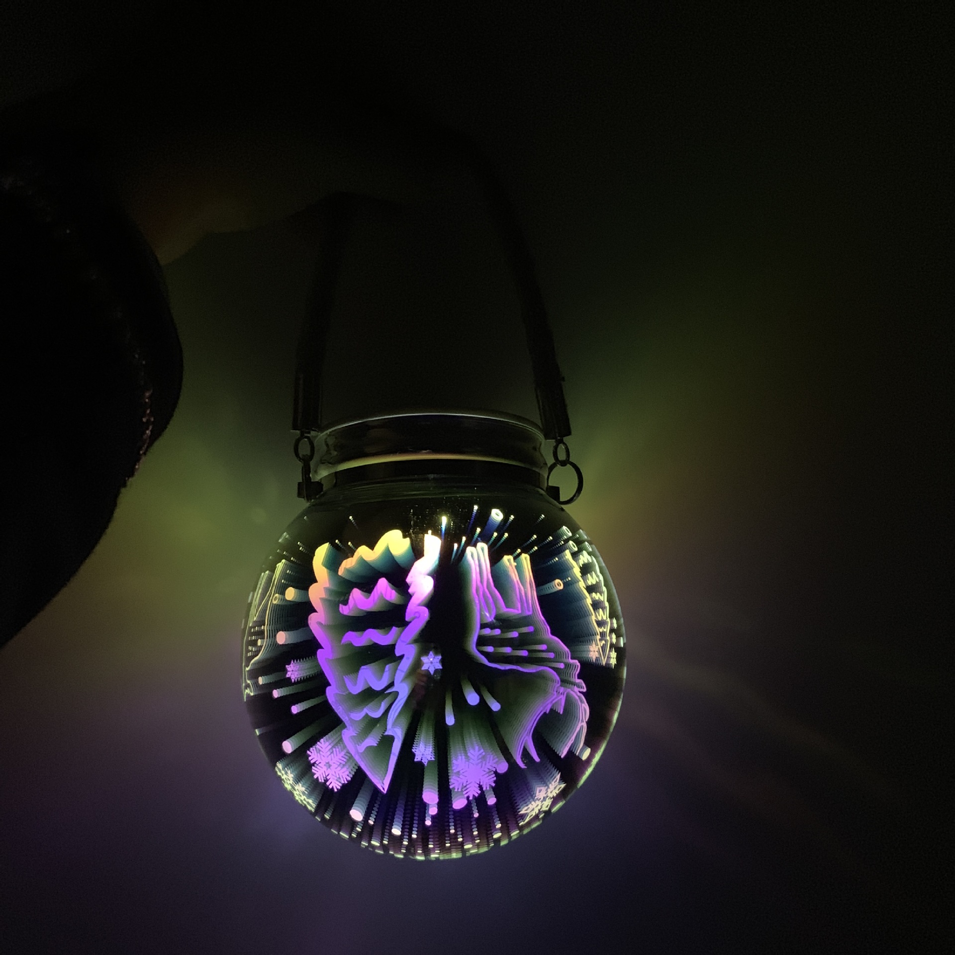 太阳能光控led灯3d玻璃罩灯庭院灯草坪灯手提太阳能灯圣诞节灯