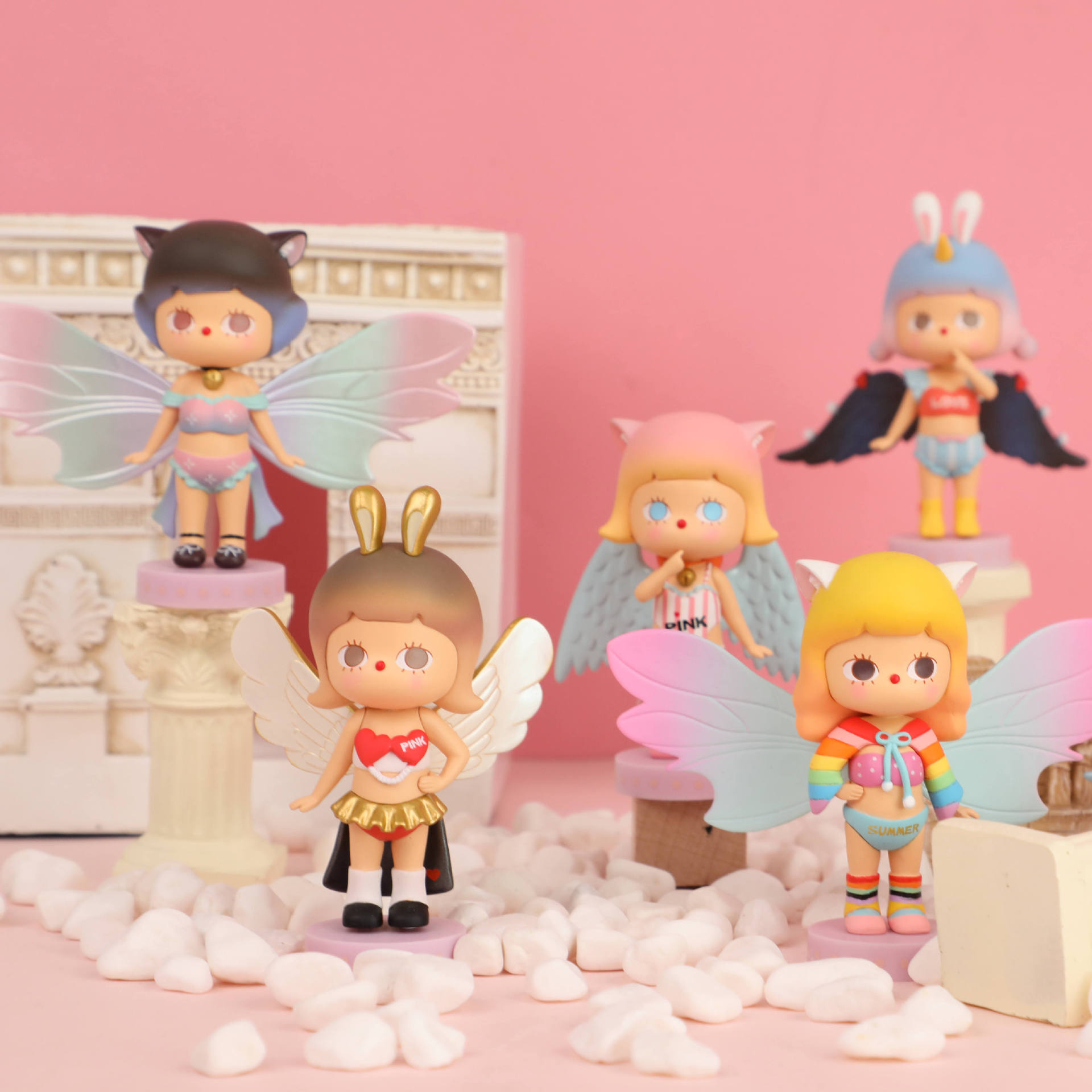 78786青壹坊bobbi天使系列惊喜盒盲盒搪胶娃娃圣诞礼物节礼物代发