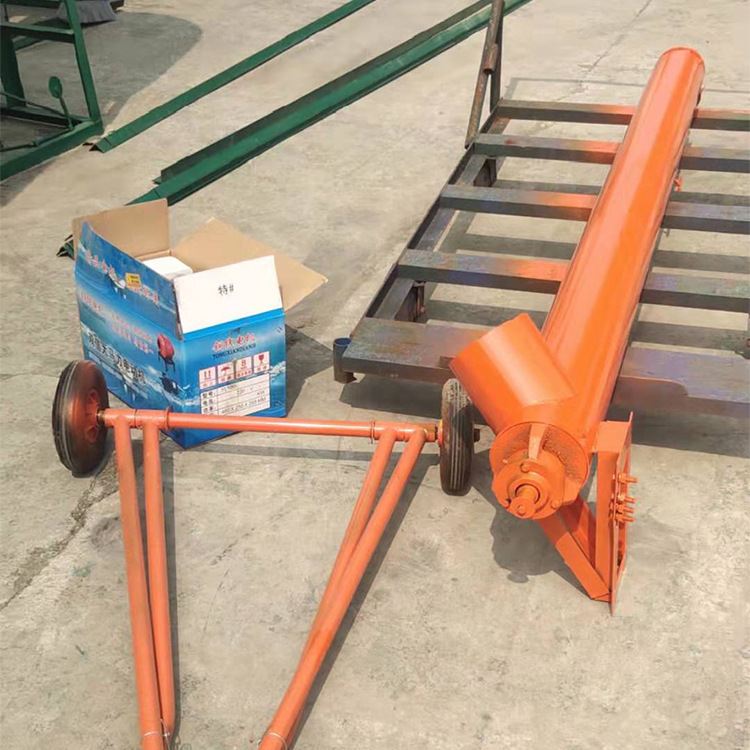 粮食玉米干粉输送设备螺旋式的小型提升机带料斗的饲料上料机