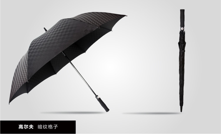 30-Inch Large Umbrella Men and Women Dual-Use Double-Layer plus-Sized Reinforced Automatic Golf Custom Straight Rod Long Handle Umbrella