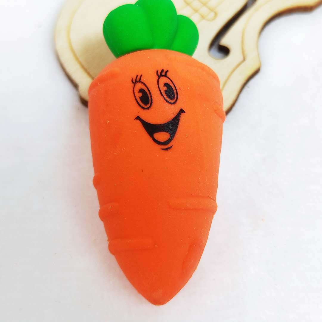 创意卡通胡萝卜橡皮擦造型可爱萝卜橡皮擦幼儿园学习用品礼品礼物