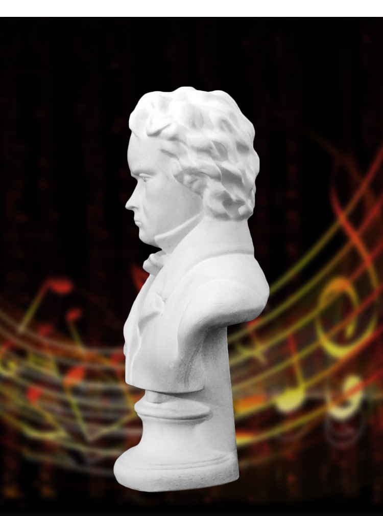 艺伯乐贝多芬石膏像58cm胸像美术教具头像雕塑素描雕像模型摆件