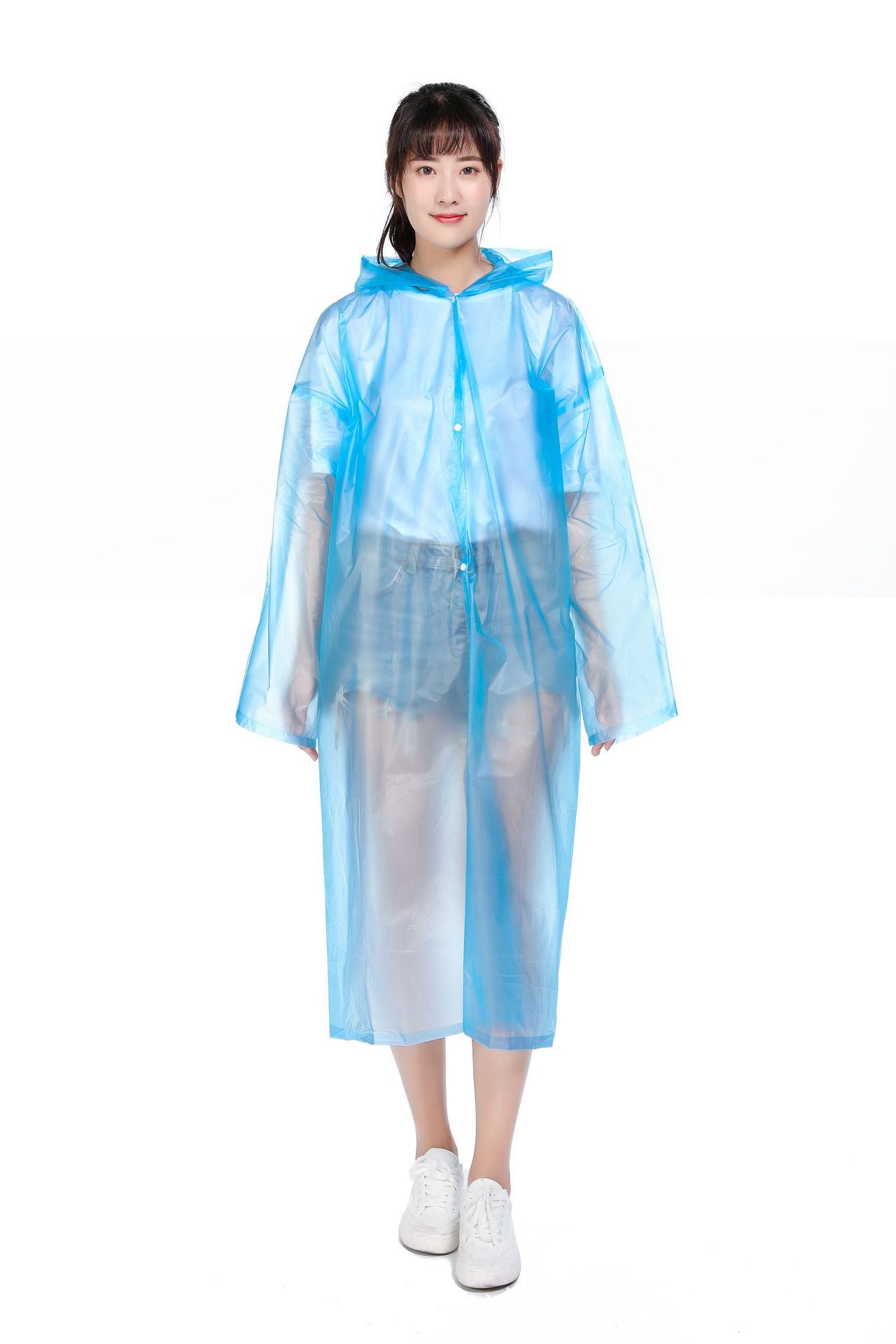 xietaiping磨砂雨衣-透明环保pvc雨衣-th-1088磨砂压纹雨衣