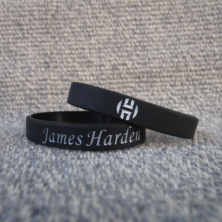 篮球球星火箭队13号哈登运动签名夜光腕带 硅胶手环球迷手链带