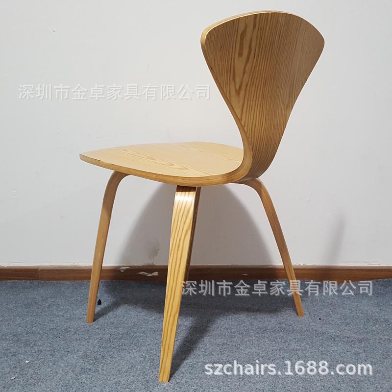 【d-161】深圳金卓家具供应小蛮腰曲木椅 全实木弯板椅高档曲木椅