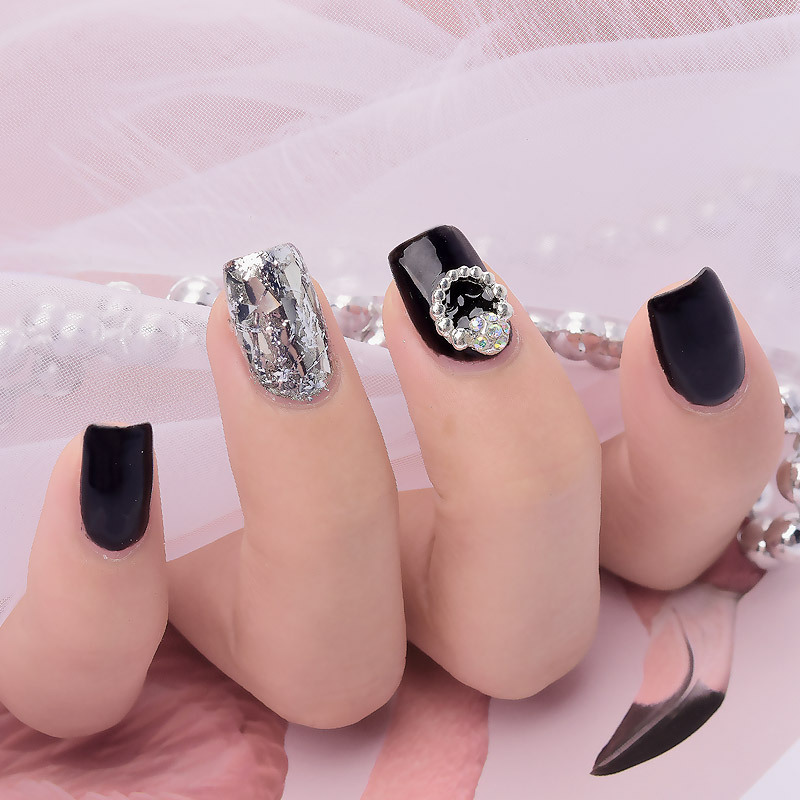 批发抖音爆火美甲玻璃纸碎片糖果纸极光纸饰品不规则碎片美甲套装