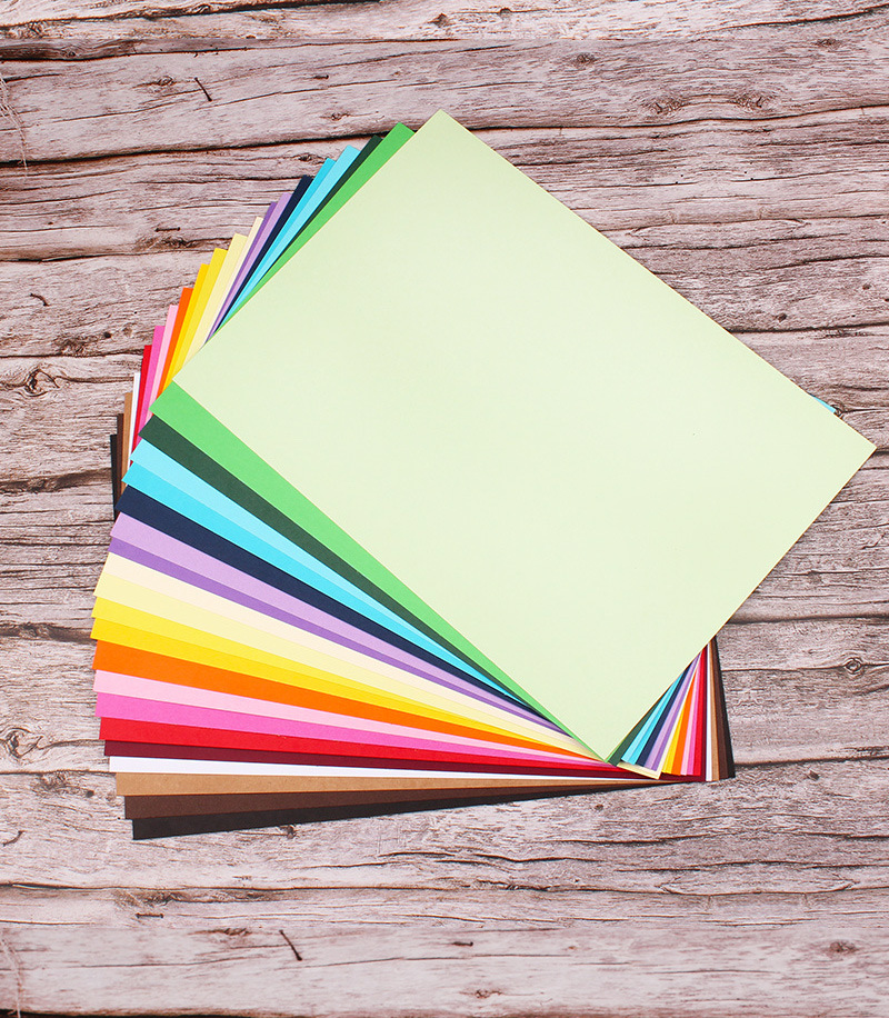 复印纸-250克彩色卡纸 a4纸儿童幼儿园手工diy硬纸卡