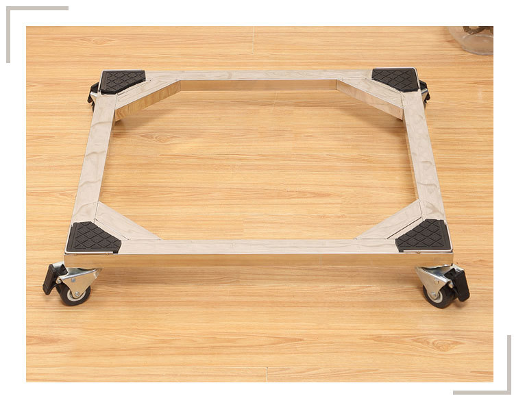 304不锈钢洗衣机底座可移动万向轮托架冰箱消毒柜洗碗柜通用架子