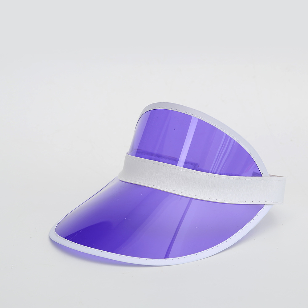 新款帽子夏季男女学生通用防紫外线遮阳帽 pvc空顶帽太阳帽透明帽