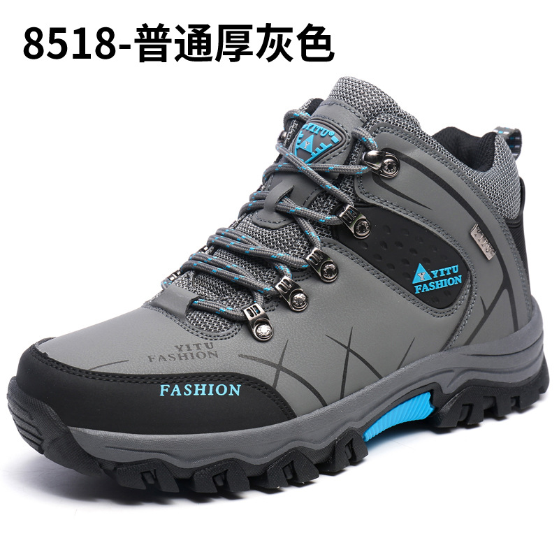 cross-border supply 2023 new non-slip waterproof outdoor hiking shoes men‘s large size hiking high-top travel shoes men‘s shoes